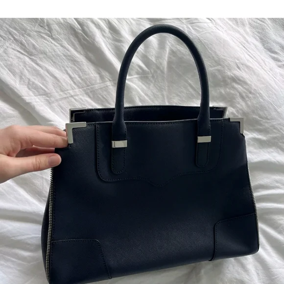 Rebecca Minkoff navy leather satchel purse - Picture 6 of 8